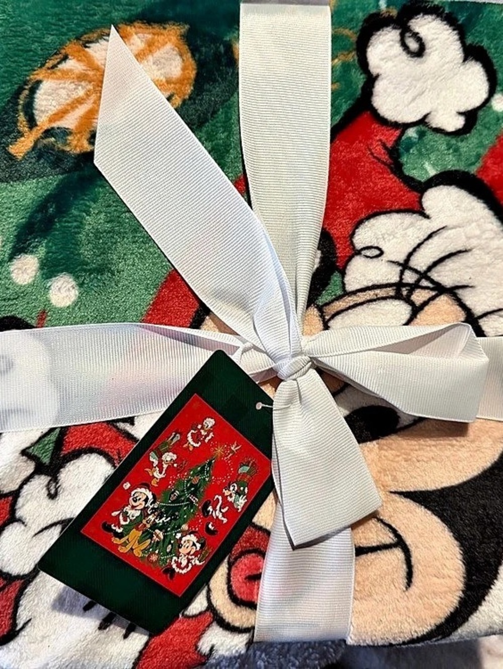 Disney A Merry Christmas Throw Green & Red NWT